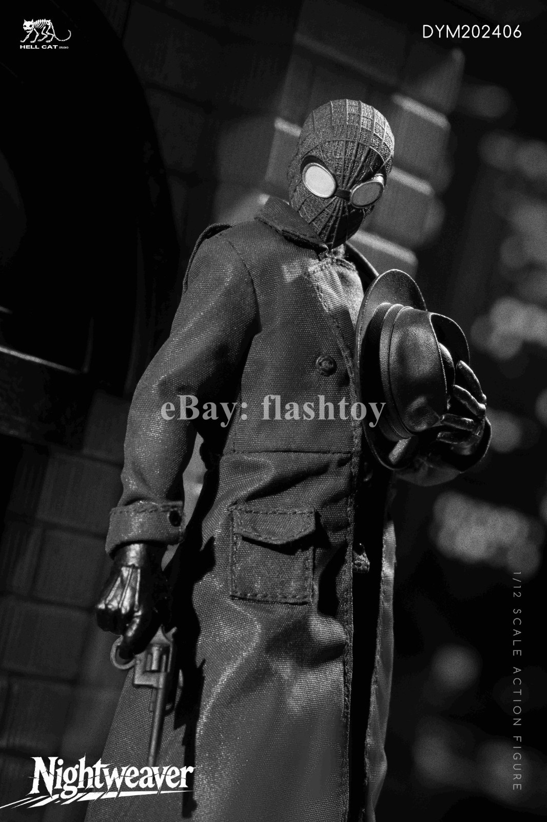 Presale Hell Cat DYM202406B 1/12 Spider Noir Action Figure Black & White Ver.