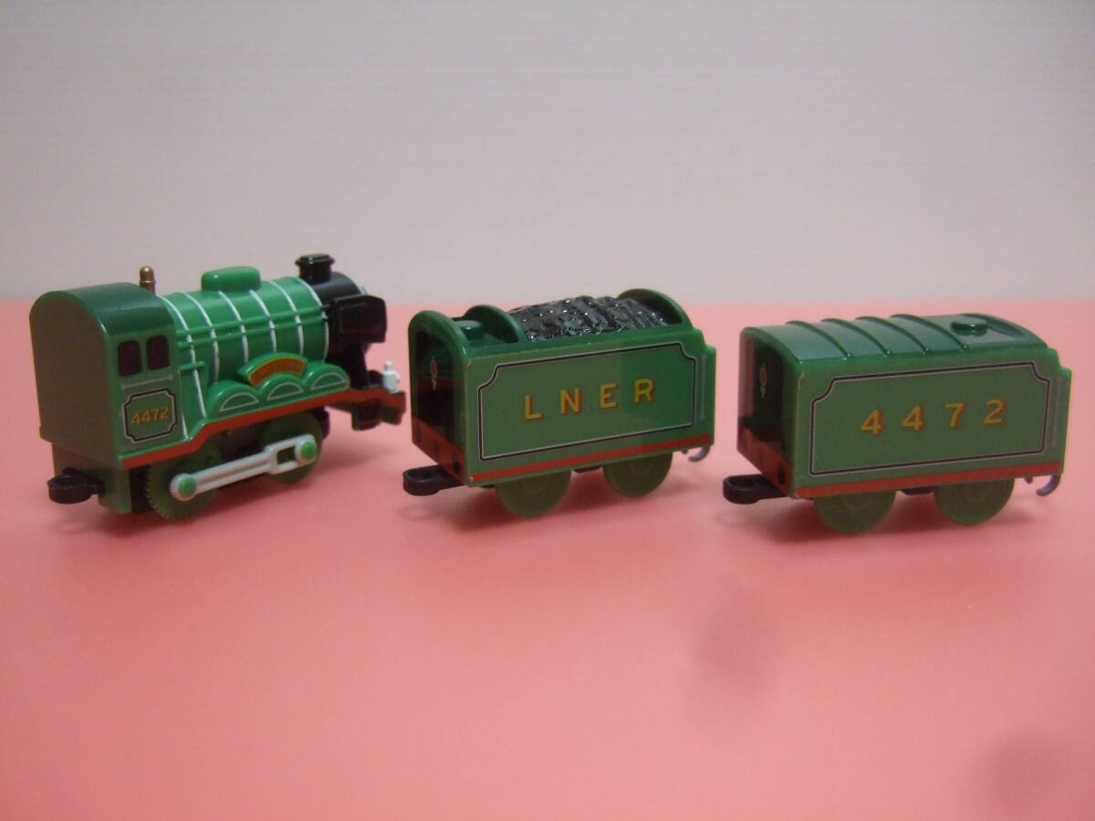 Tomy Flying Scotsman Capsule Plarail Train Front Car Side Stripe Rear Car