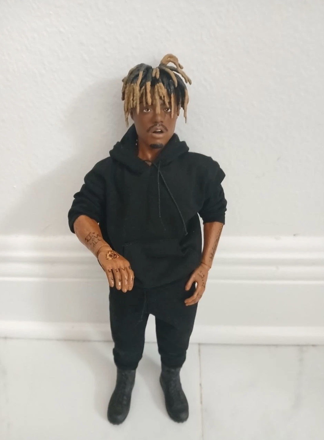 Custom1/6 scale Juice WRLD black jacket Rapper Figure 12  » PAINTED