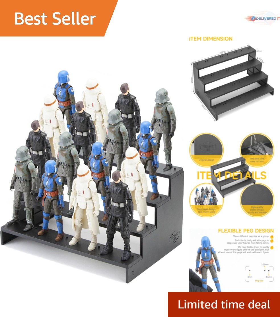 Star Wars Black Series 6 Inch Figure Display Stand 4 Tiers Organizer for Coll…