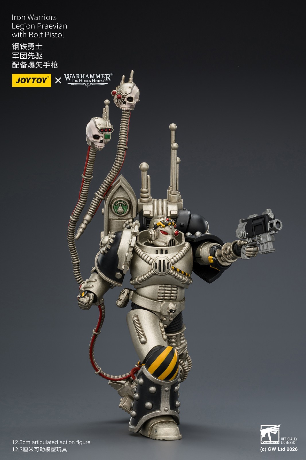 JOYTOY Warhammer 40K 1/18 Iron Warriors Legion Praevian with Bolt Pistol Model