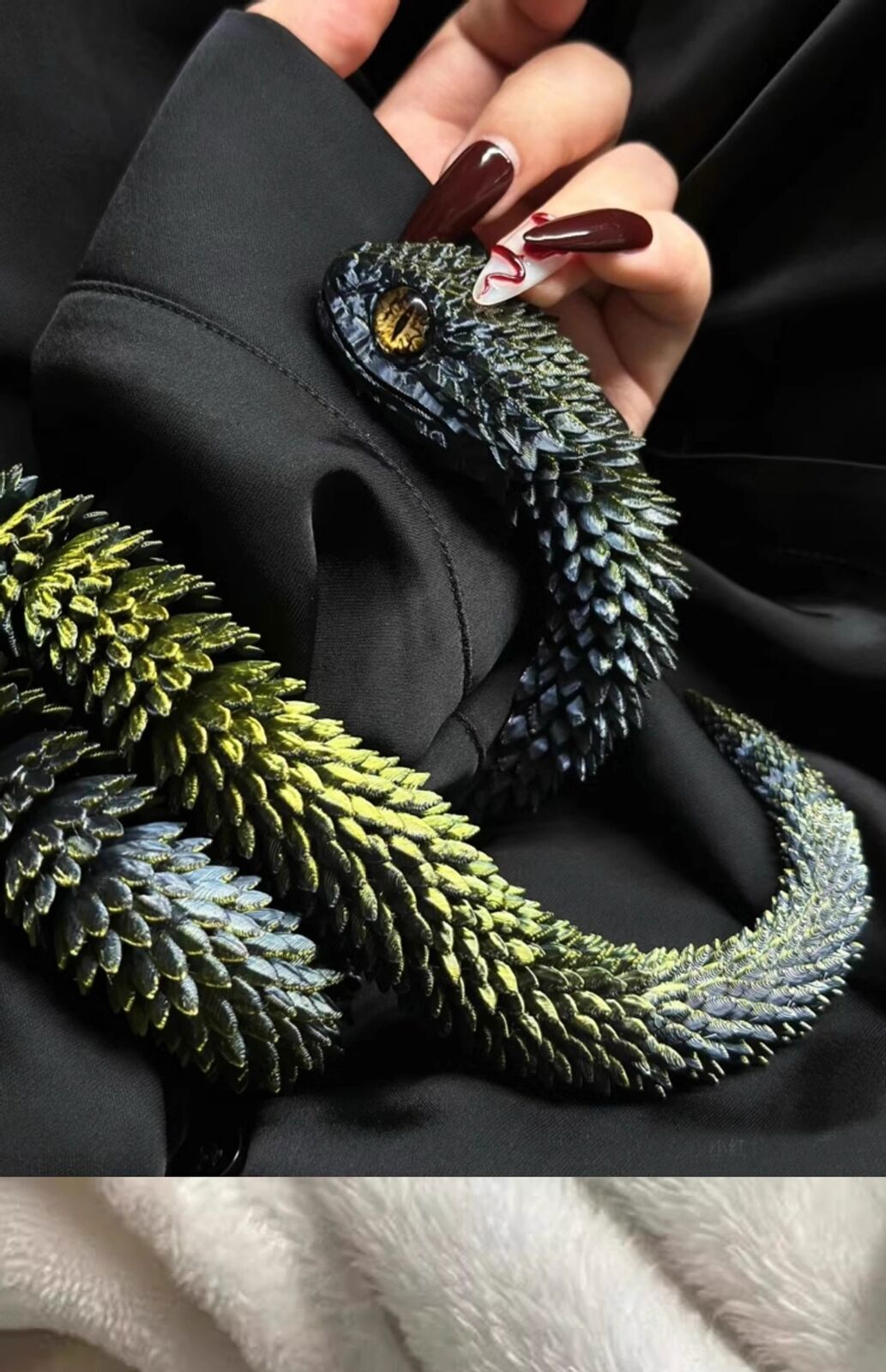 24&Prime; 3D Printed Animals Snake Viper Snake Flexible Snake Fidget Toys Desk Decor