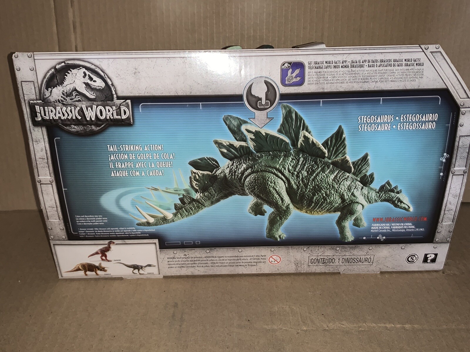 Jurassic World Action Attack Stegosaurus Strike Action Dinosaur New