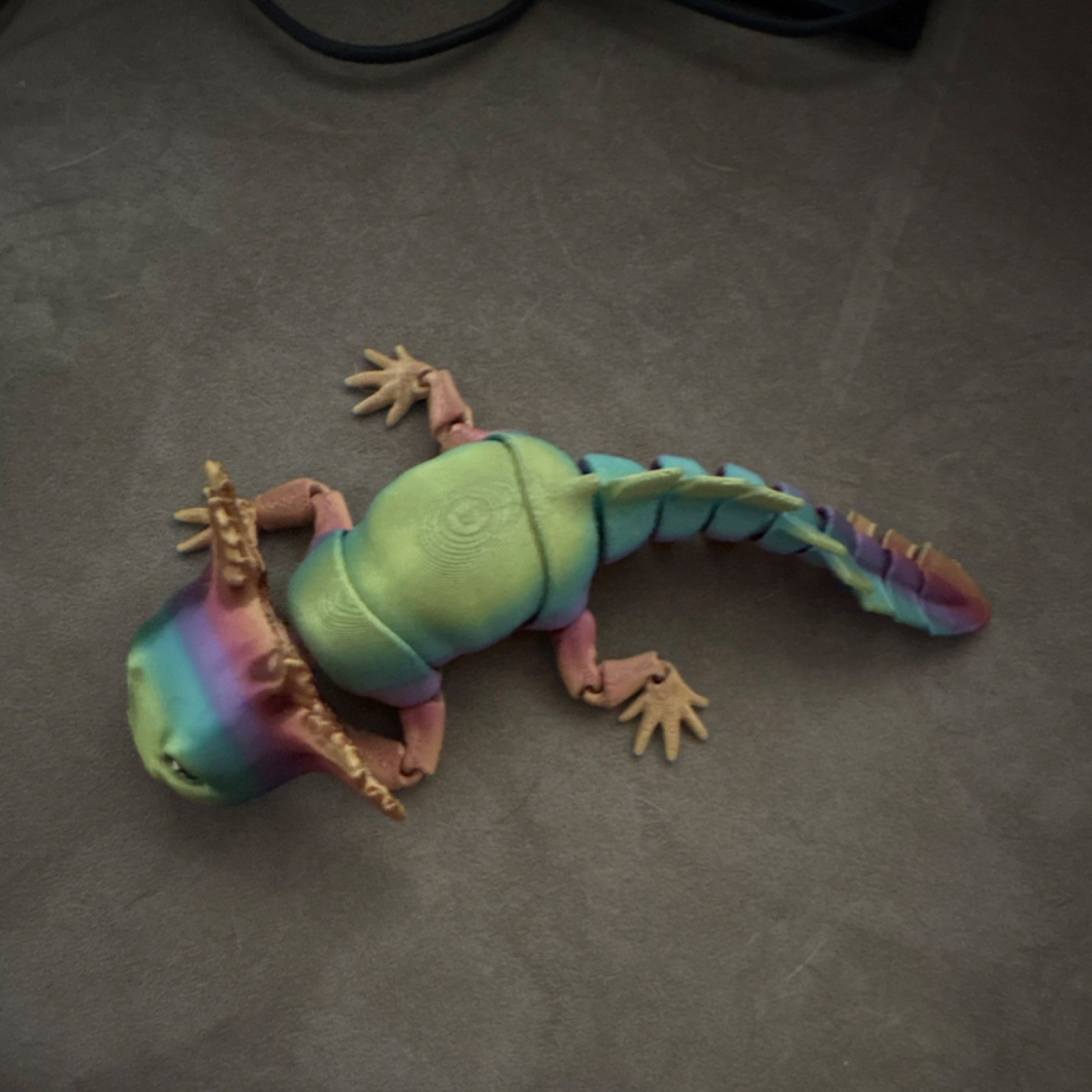Fully Jointed Multicolor Axolotl Action Figure Plastic Toy