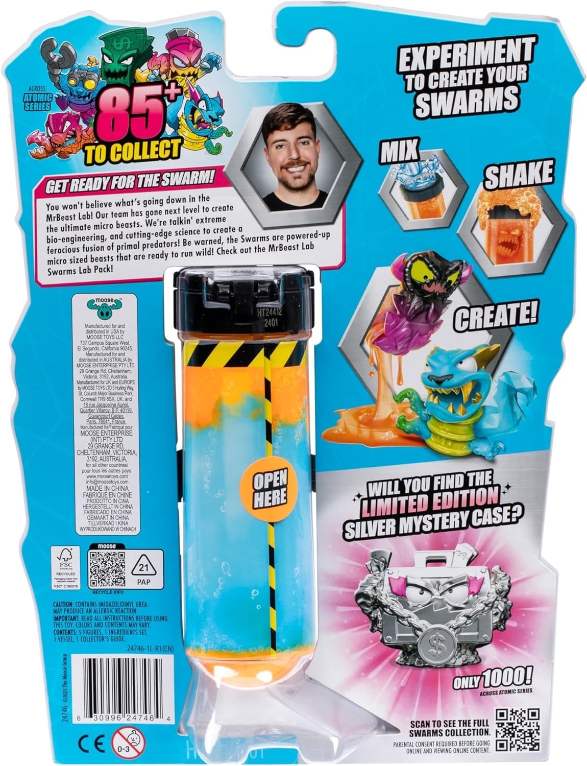 Exciting Swarms Atomic Lab 5 Pack – Mix, Shake, Reveal 2 Mystery Micro Beasts!
