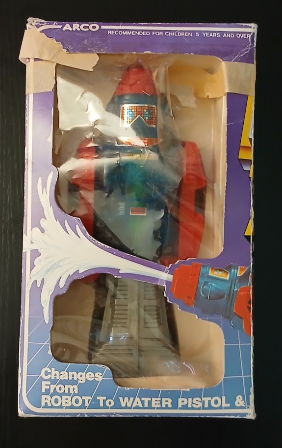 1984 Arco Go Bots Rogun Water Pistol With Original Box