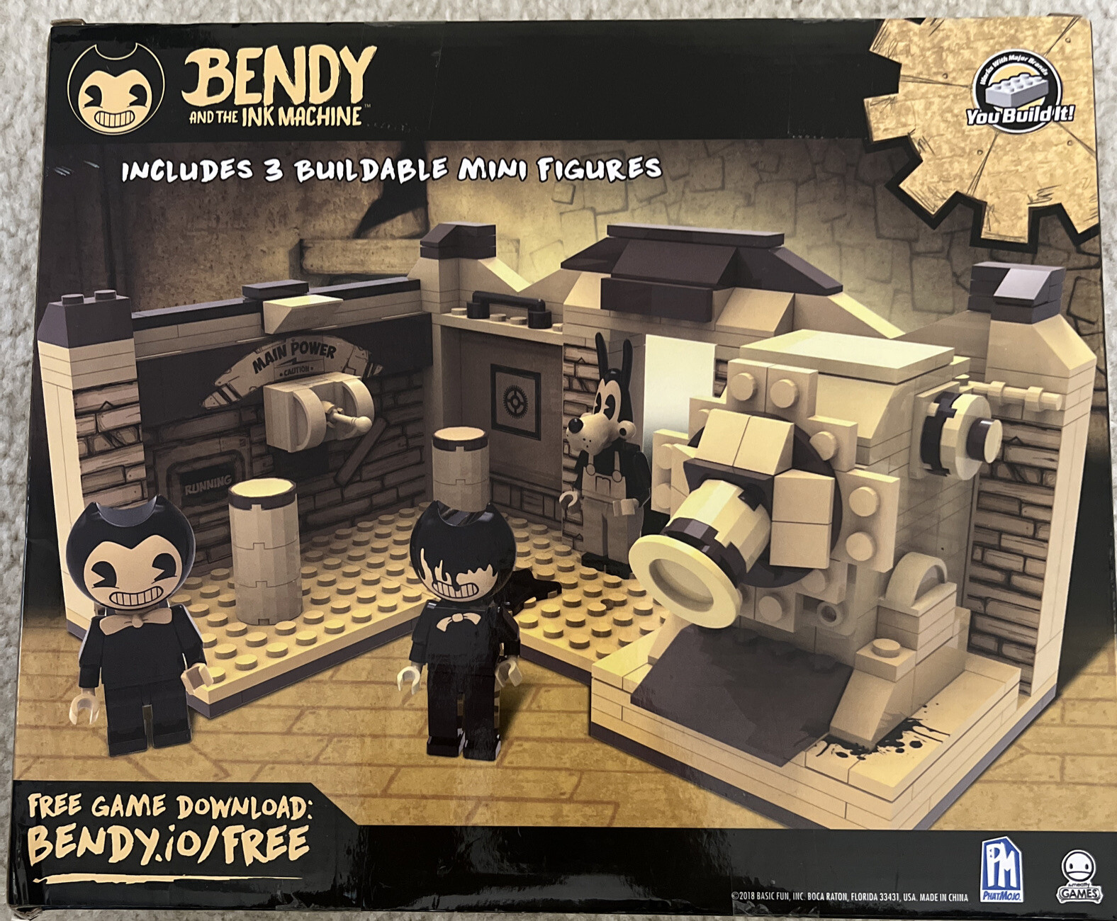 Basic Fun Bendy and The Ink Machine Room Buildable Scene Set Action Figure