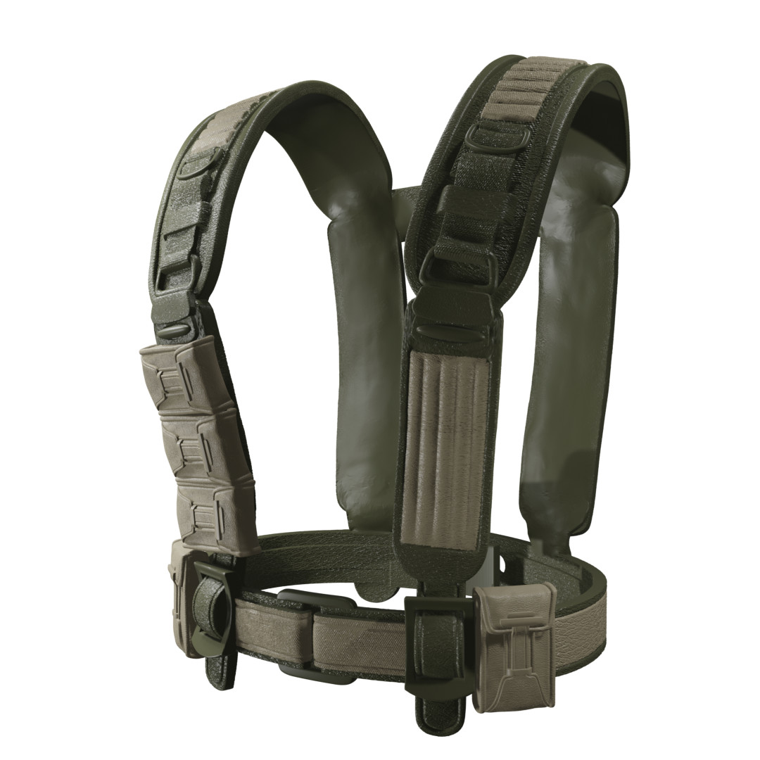 1/12 Scale Action Figure Chest Harness: Road Kill (Inspired by G.I. Joe)