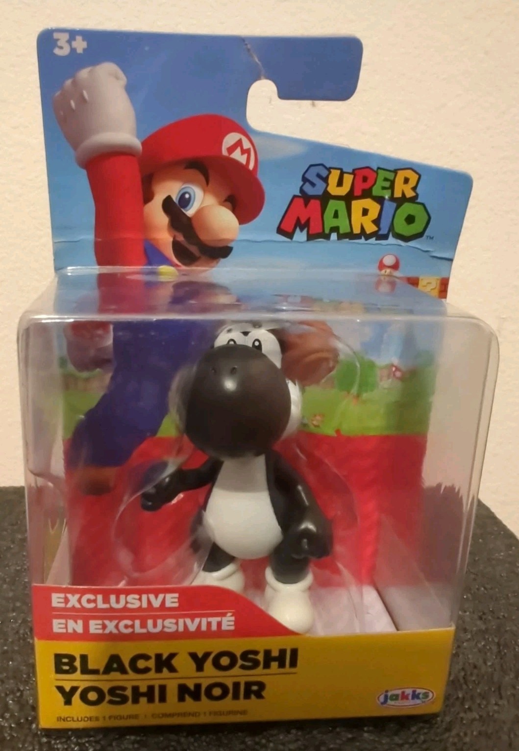 NEW Super Mario BLACK YOSHI 2.5&Prime; EXCLUSIVE Jakks Pacific Nintendo Figure NIB