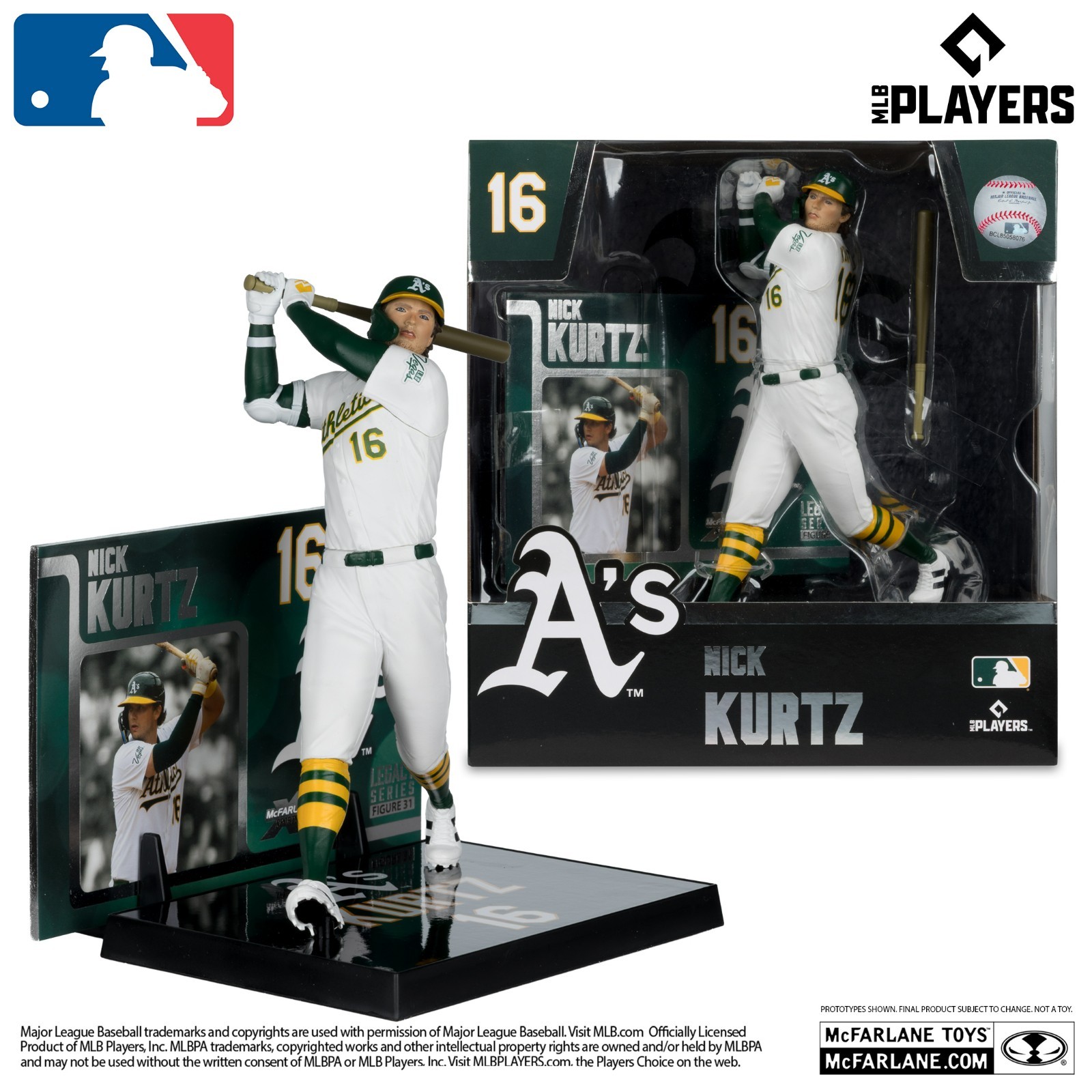 McFarlane MLB SportsPicks Nick Kurtz Oakland Athletics ROOKIE OF YEAR 7&Prime; Fig