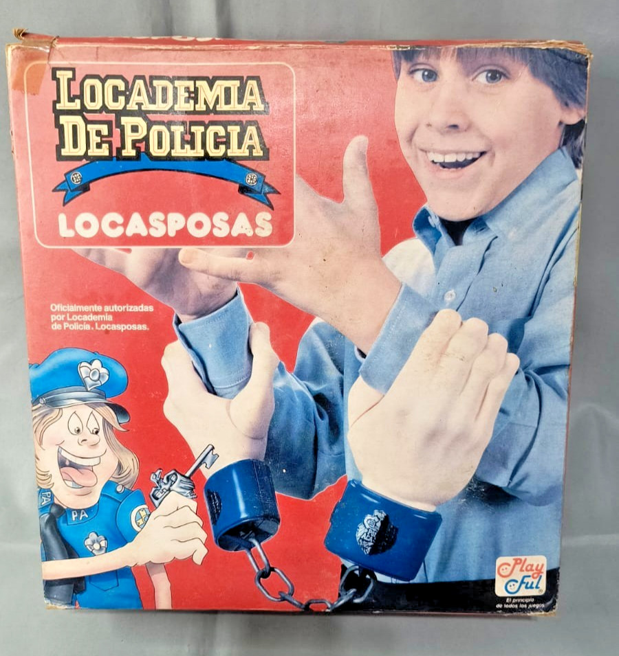 VINTAGE RARE POLICE ACADEMY ARGENTINA HANDCUFFS KENNER PLAYFUL TOY COMPLETE