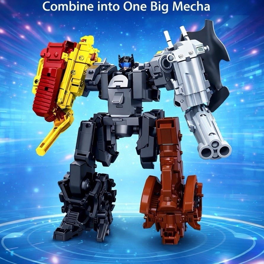 Kids Transforming Robot Toy Set – 5-in-1 Combine Robot