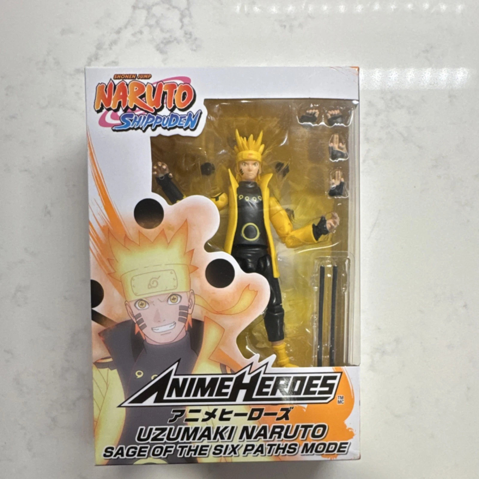 Bandai Anime Heroes Uzumaki Naruto Sage of The Six Paths Mode Figure Japan