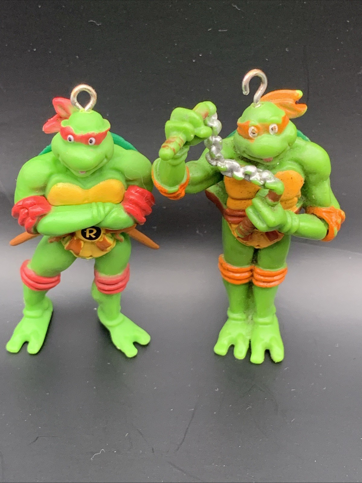 Lot Of 2 Teenage Mutant Ninja Turtles TMNT Key Chain 2015 Michelangelo & Raphael