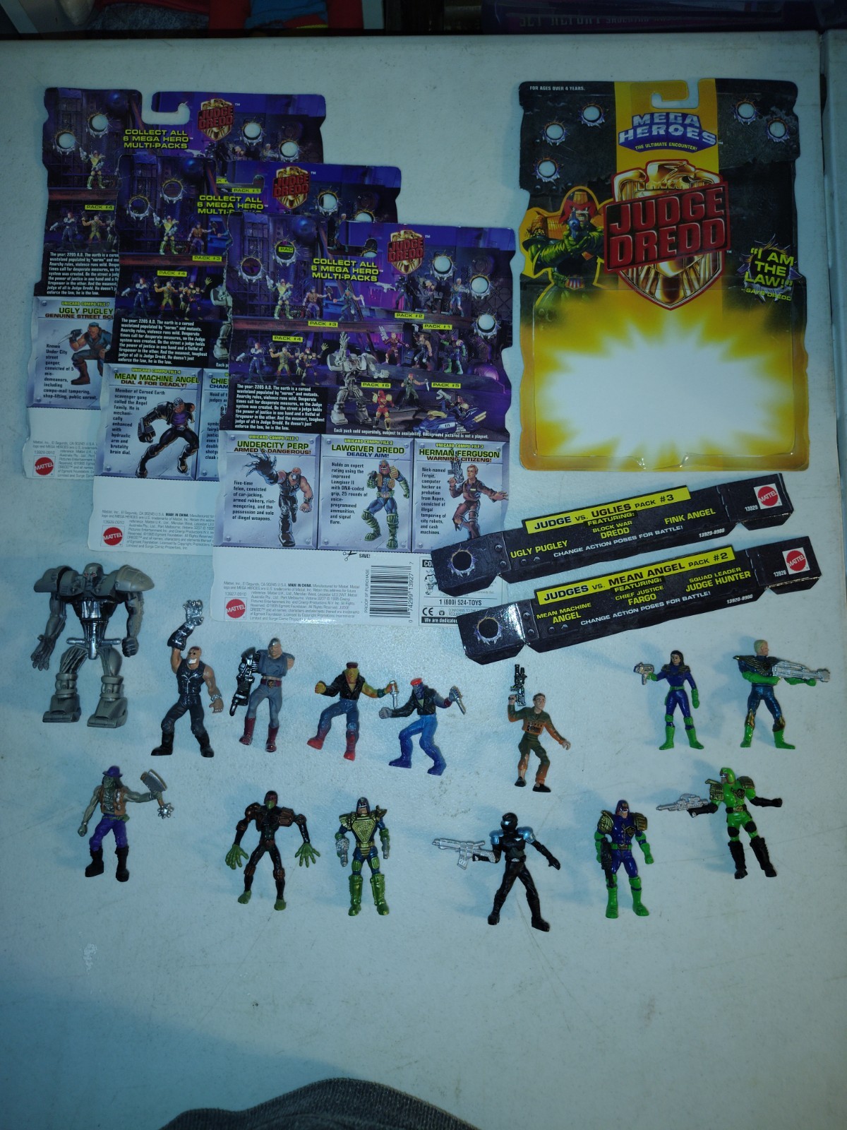 Mega Heroes Judge Dredd 1995 Mattel Mini Figure Lot Battle Pack Loose OOB Retro