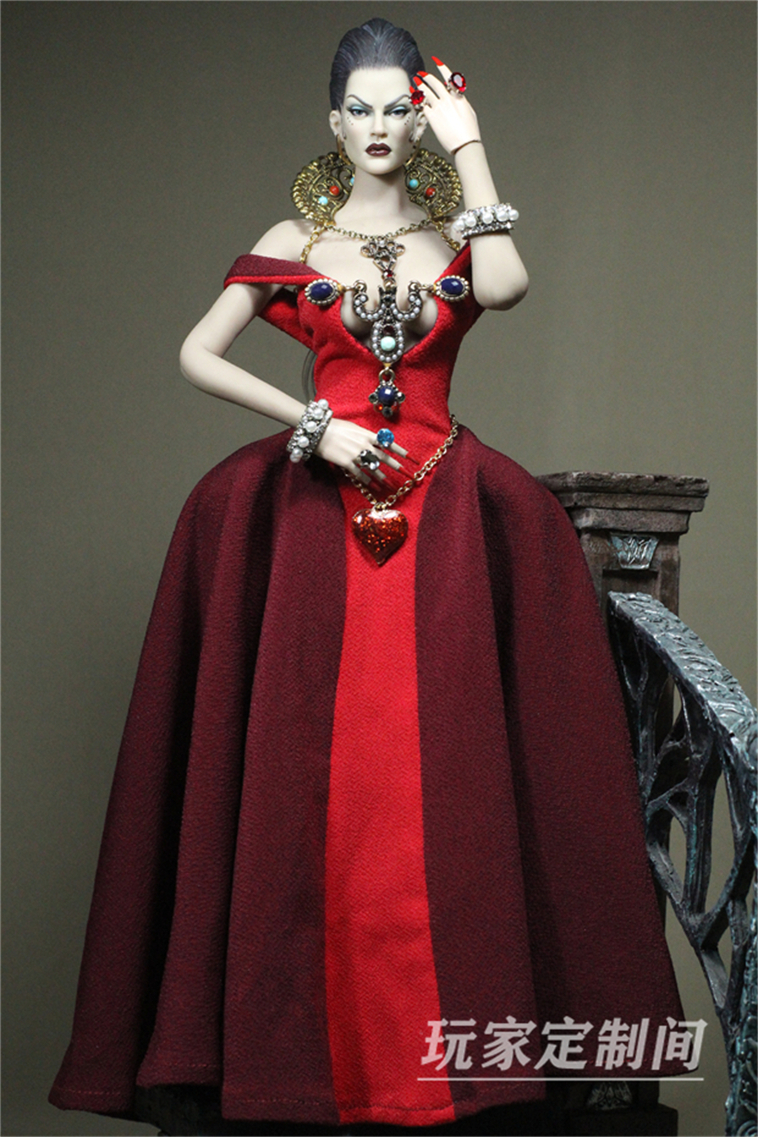 1/6 Lady Vampire Party Dress Clothing Suit Fit 12 » Female Action Figure