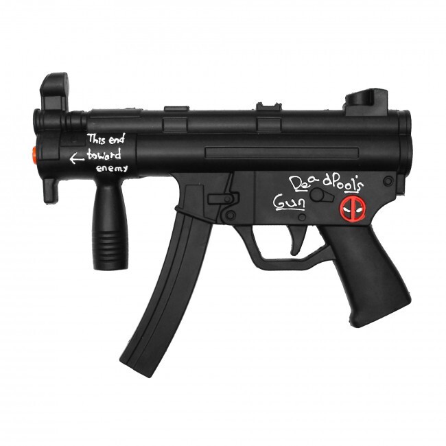13.5&Prime; Deadpool Smg Hand Foam Machine Gun 1:1 Gun Toys Cosplay Prop Black