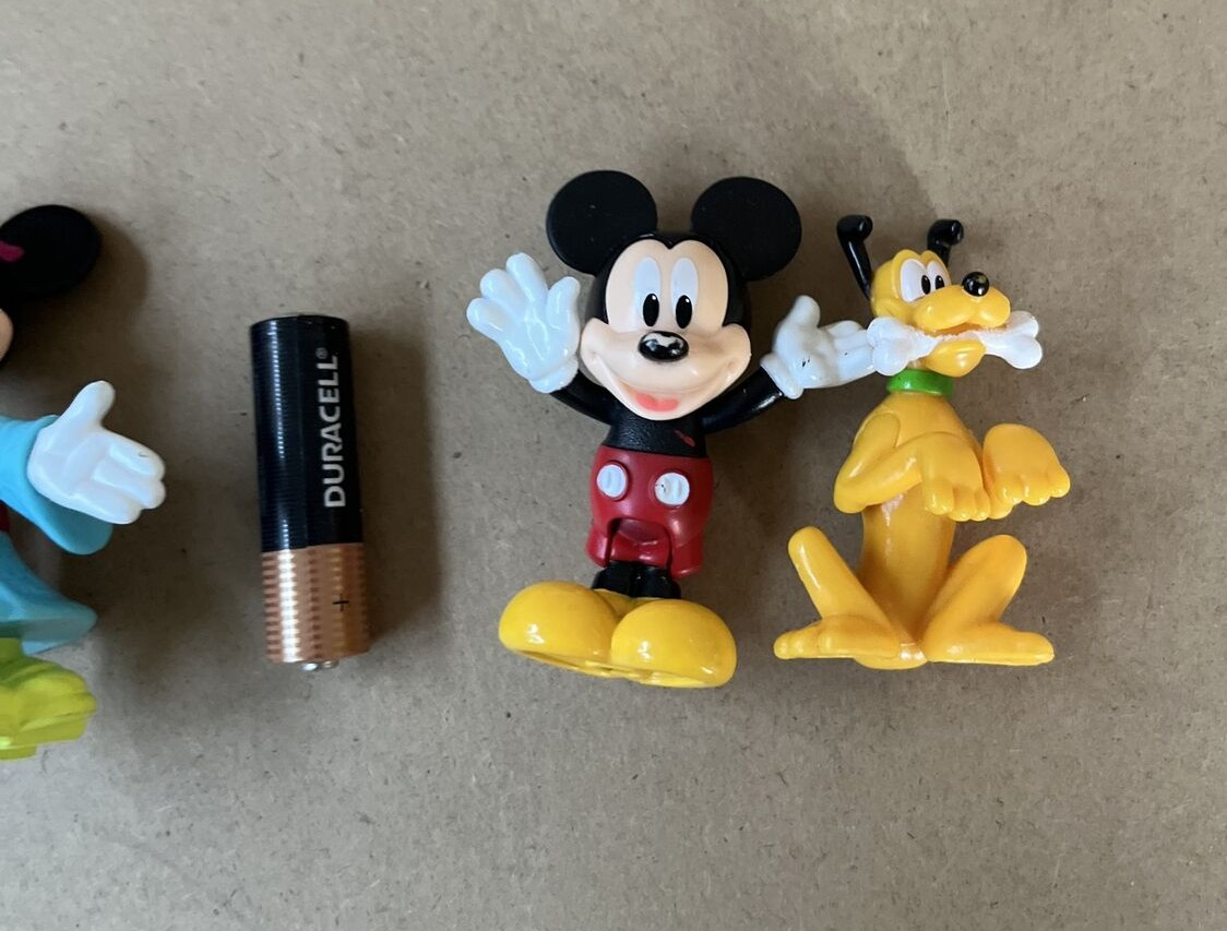 Lot of 4 Disney Mickey Mouse Figure Minnie Donald Duck Pluto Figurine