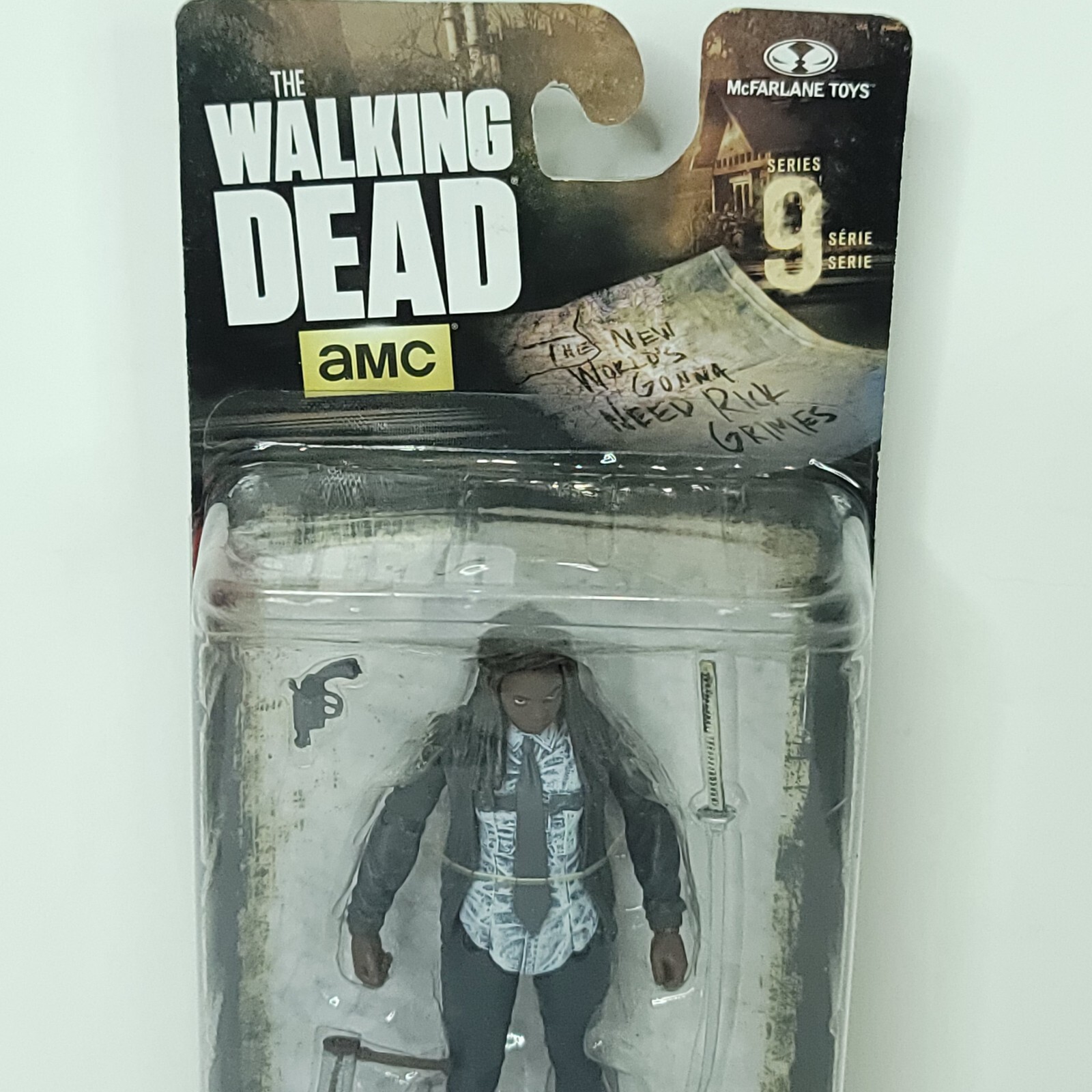 McFarlane Walking Dead Series 9 Michonne Action Figure NEW Sealed 4.75in
