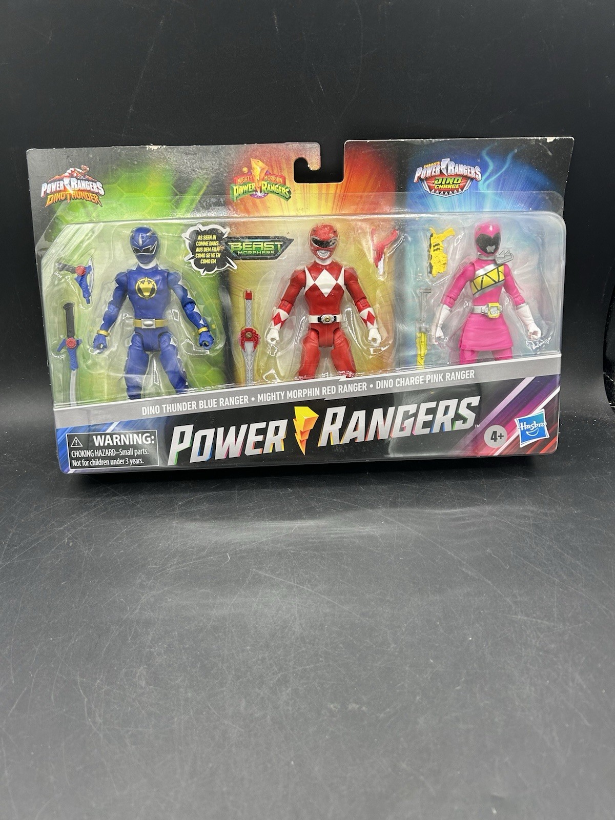 Hasbro Power Rangers Dino Thunder/Charge 3 Pack (Blue, Red, Pink)