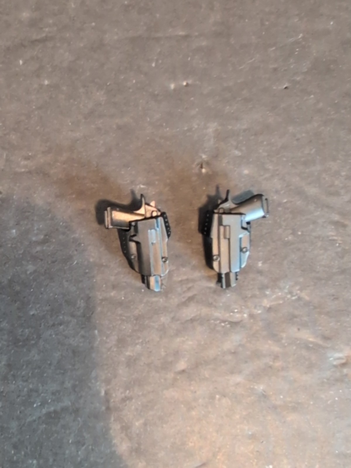 1/12 Scale Pair Of Black Desert Eagles With Holsters 6&Prime; Figures By Manipple