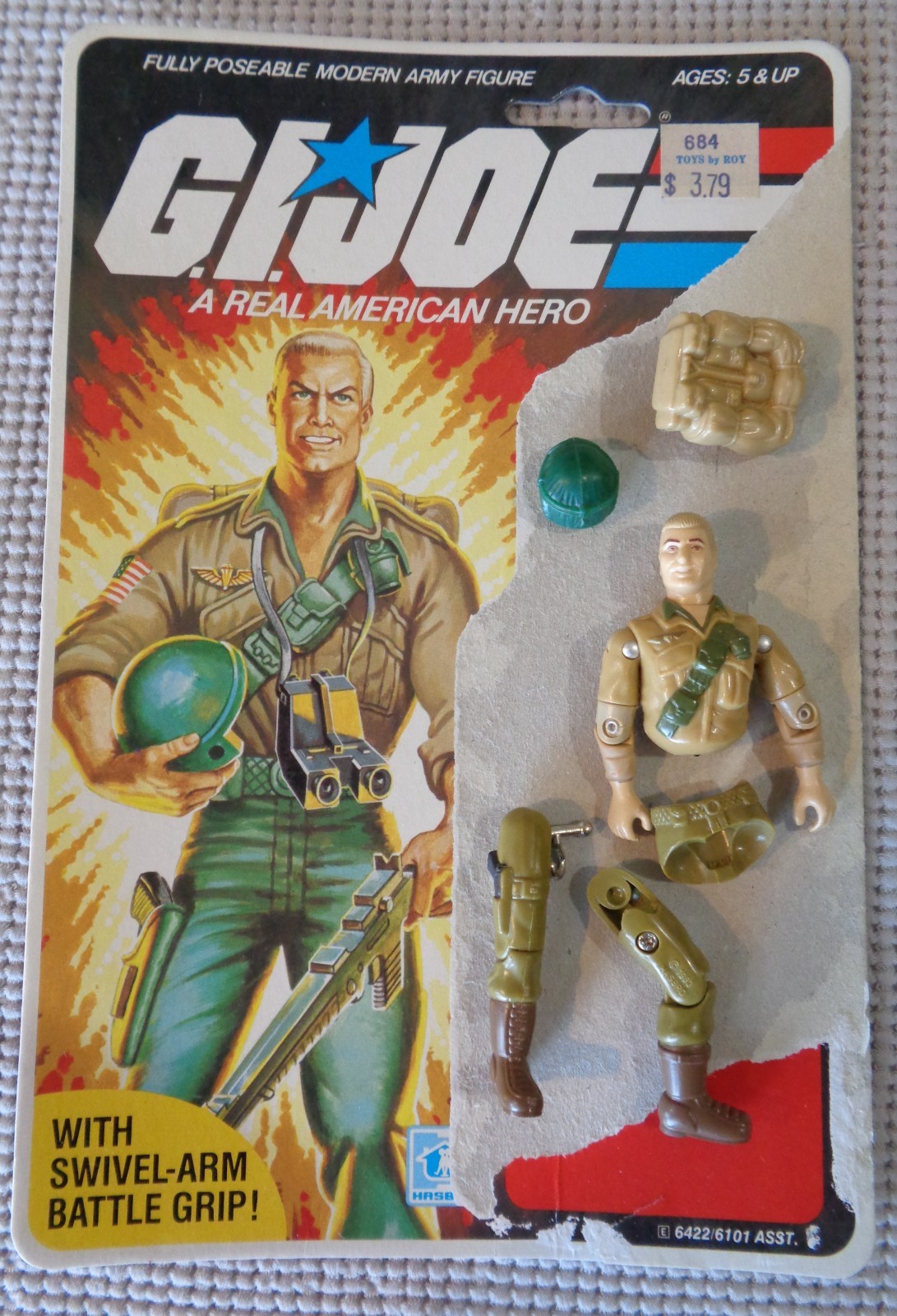 1983 G I Joe 1st Sgt. Duke Mail Away Figure (Parts) W/ Uncut Peach File Card! @@