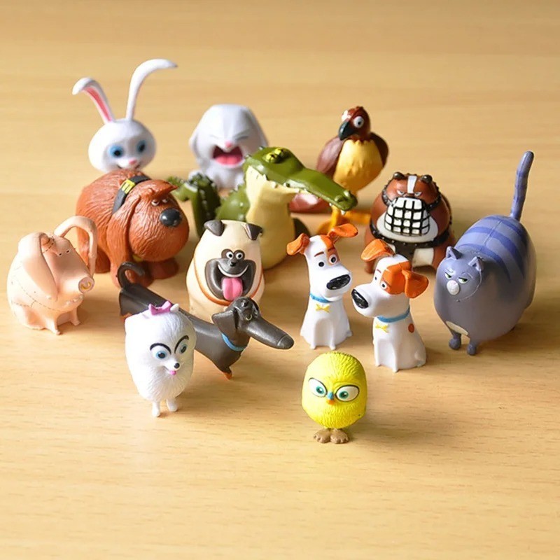14pcs Secret Life of Pets PVC Figures – Rabbit, Dog, Cat Action Toys Xmas Gift