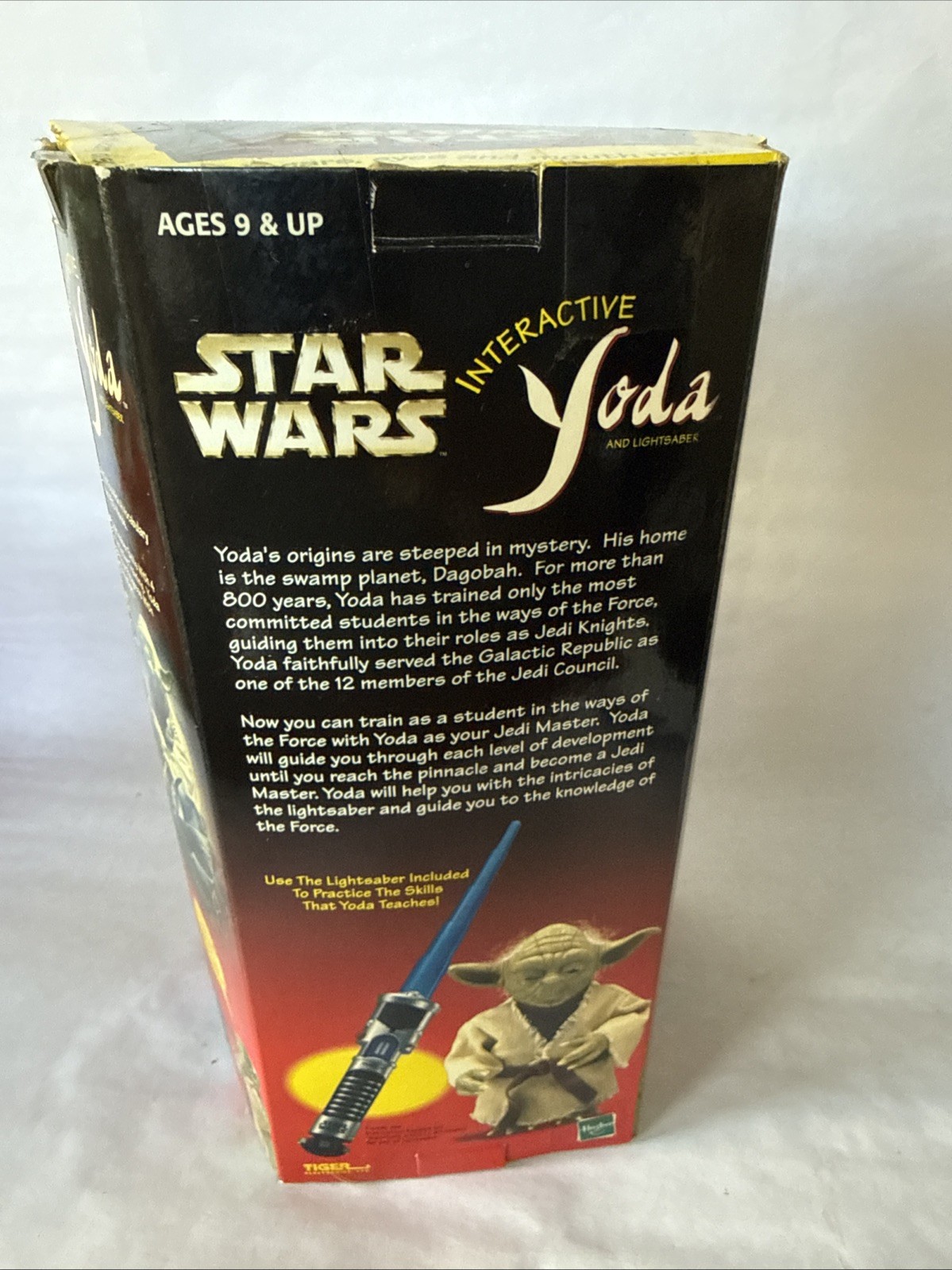Hasbro Star Wars Interactive Yoda W/ Lightsaber 2000 Tiger Electronics Open Box