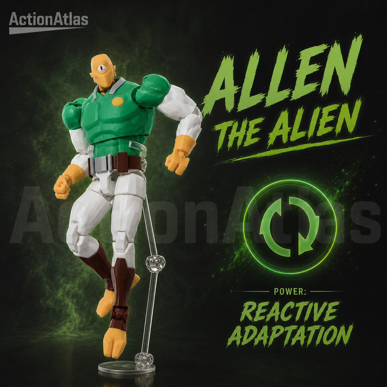 3DPrinted Invincible Allen the Alien Action Figure-Multi-Jointed Superhero Anime