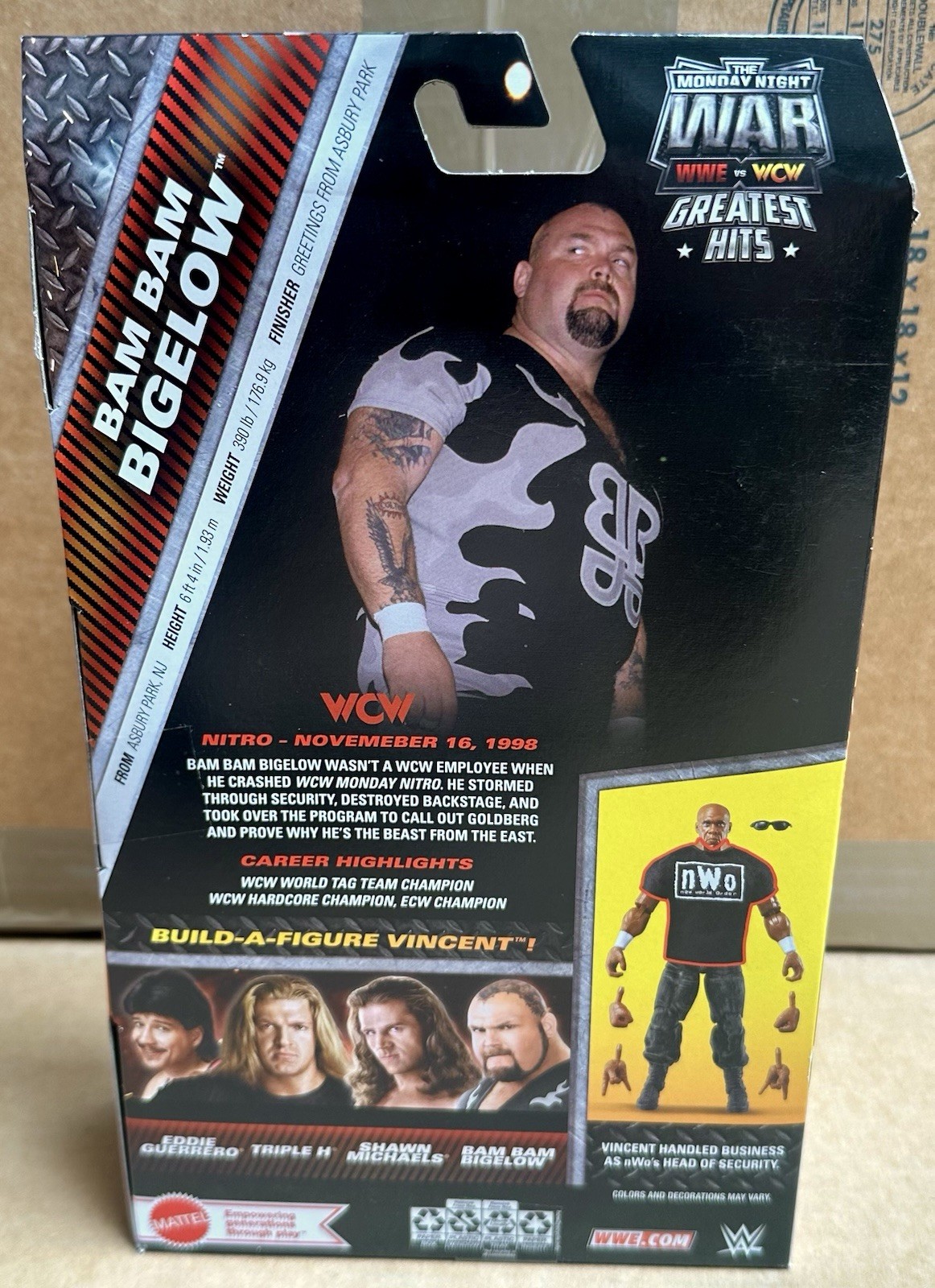 WWE Elite Monday Night Wars Complete Set of 4, (Greatest Hits) w/ Vincent BAF