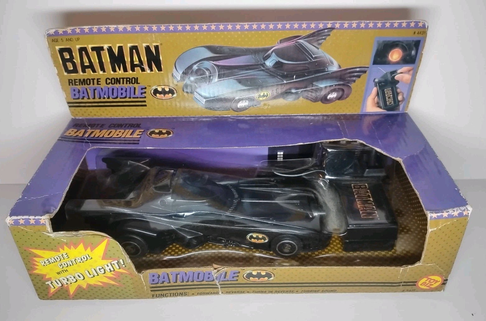Rare BATMAN Remote Control BATMOBILE #4431 New In Box 1989 Toy Biz Collectible