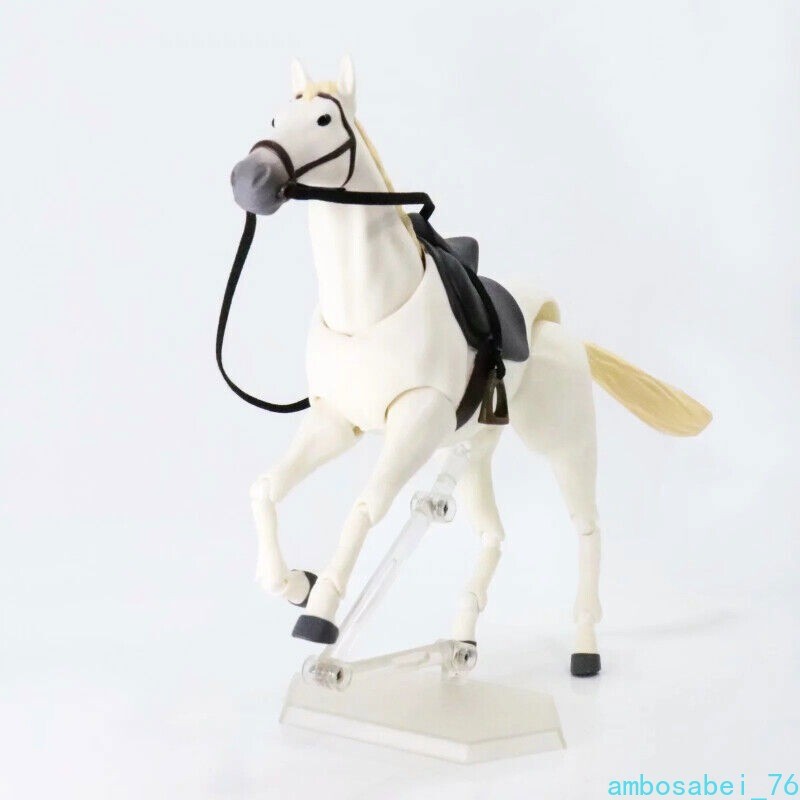 6&Prime; Brown White Poseable Horse Model Set – Action Figures Cosplay Scene Gift Toy
