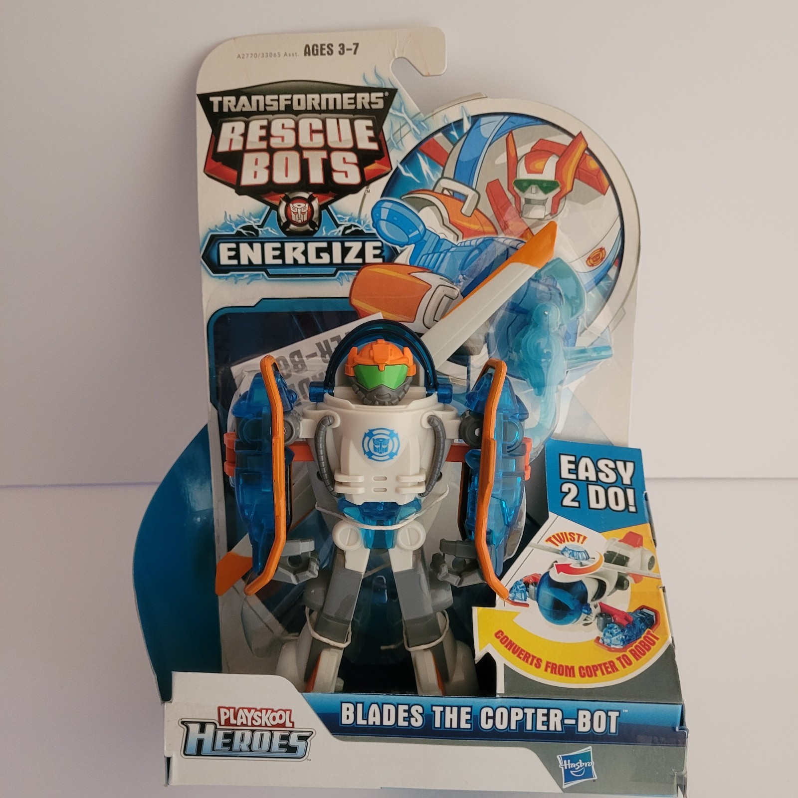 Playskool Heroes Transformers Rescue Bots Blades Copter Bot Energize Action New