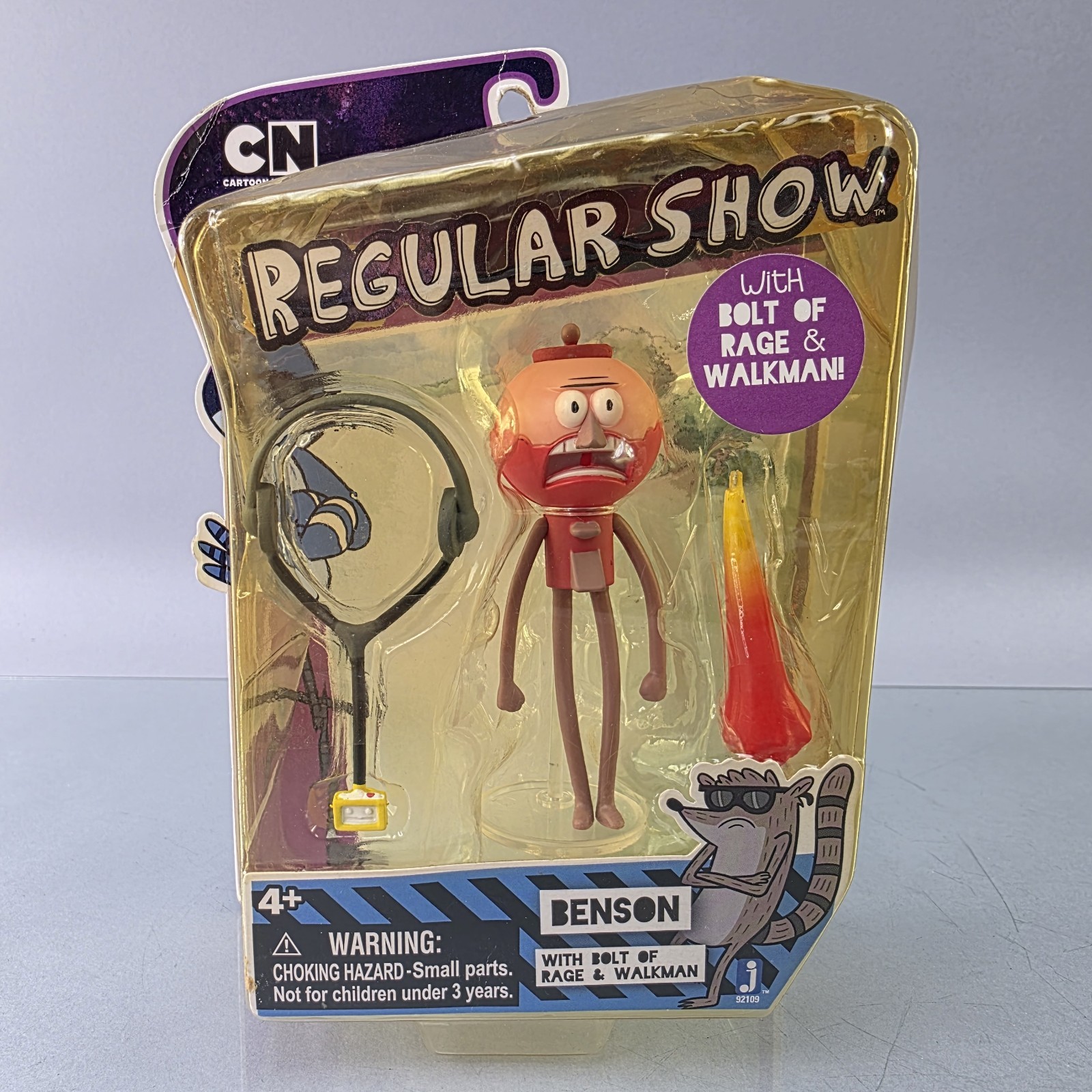 Regular Show BENSON Figure Bolt of Rage & Walkman Cartoon Network Jazwares RARE