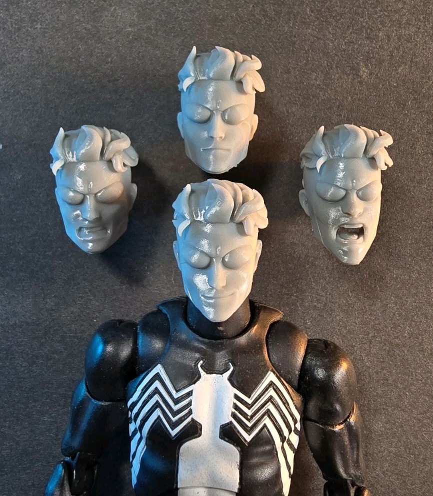 3D Printed Mafex Invincible Heads 1/12 Scale Set Of 4