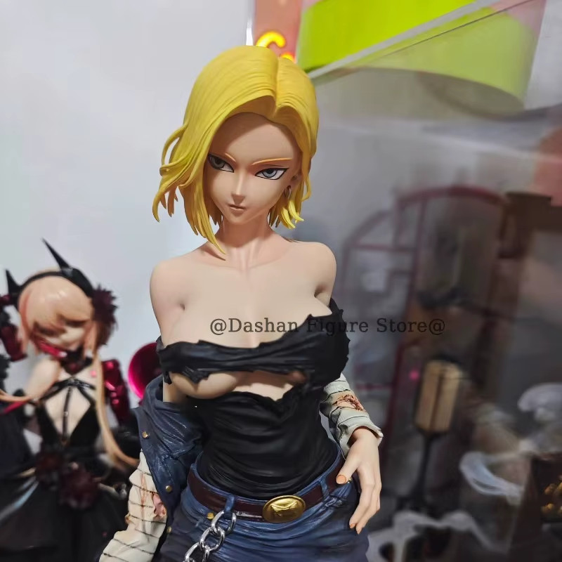 30Cm Dragon Ball Android 18 Action Figure Anime Gk Collectible Model Toys PVC