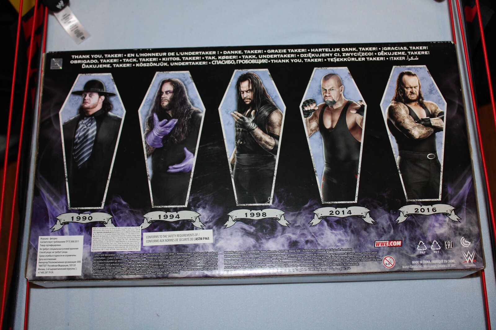 MATTEL WWE 2017 UNDERTAKER 5-PACK ACTION FIGURE 1990,1994,1998,2014,2016 MIP.