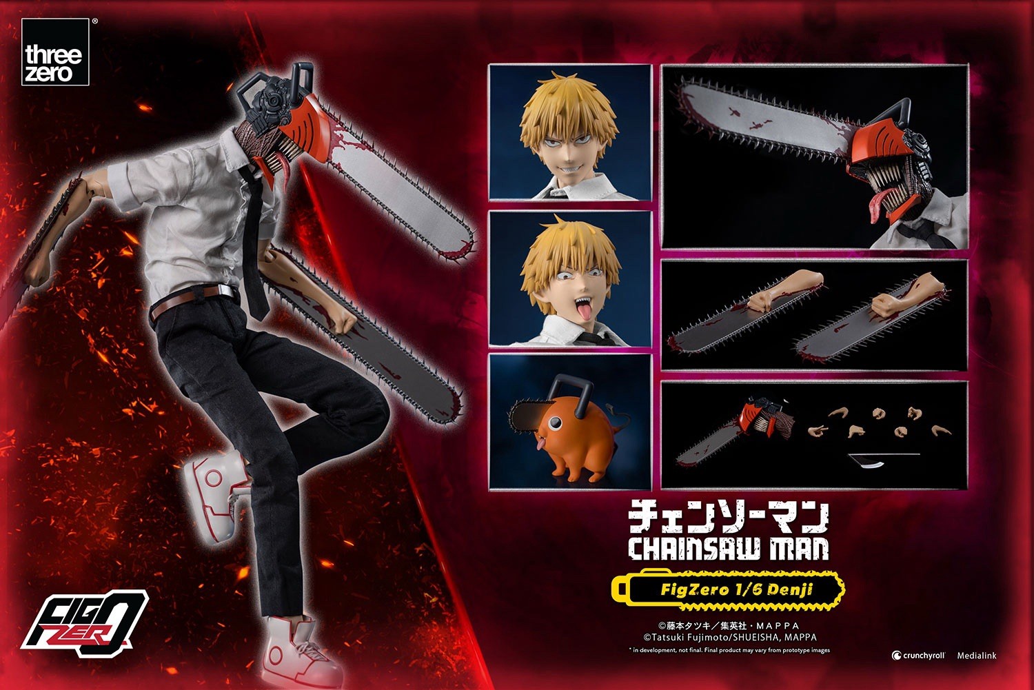 Threezero Chainsaw Man DENJI POWER MAKIMA AKI 1/6 Figure Set Figzero Authentic