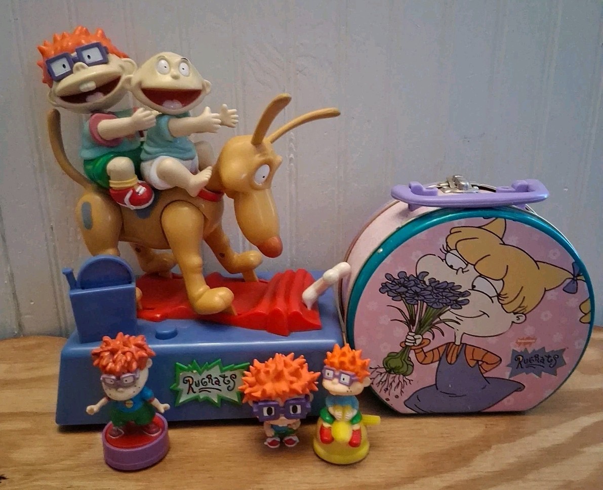 Rugrats Lot Coin Bank 1 Chuckie Figure, 1 Funko 1 Tin Chuckie Nickelodeon Tommy