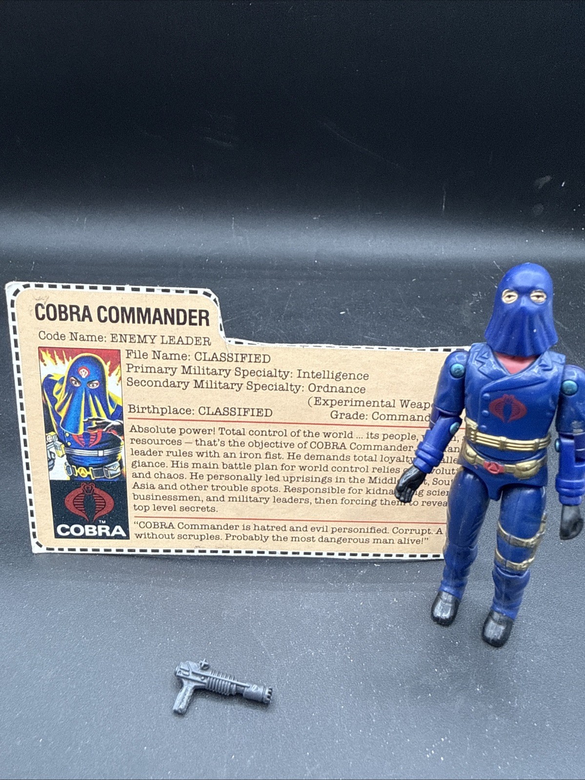 Vintage 1984 GI JOE ARAH Complete COBRA COMMANDER Code Name ENEMY LEADER