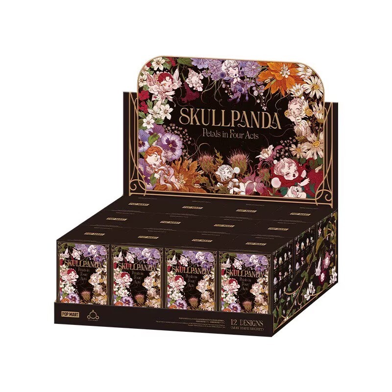 FULL SET(12PCS) SKULLPANDA Petals in Four Acts Series Blind Box Figures Toy