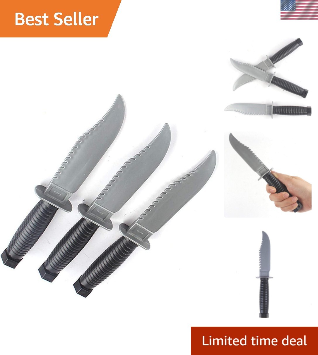 Safe Retractable Toy Knives – Perfect for Halloween Costumes & Theater Props