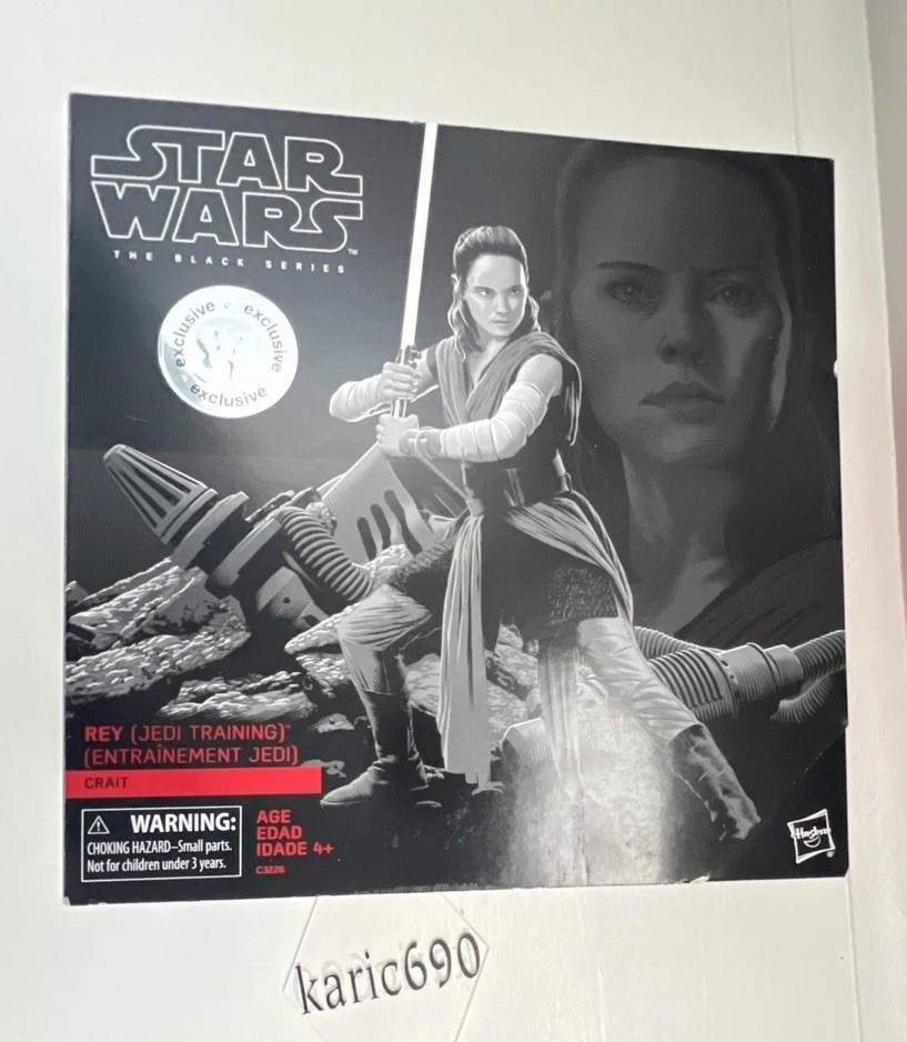 New Star Wars Black Series 6&Prime; REY Jedi Training Crait Hasbro Toys R Us Exclusive