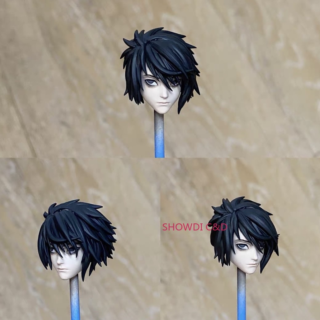 1/12 Painted DEATH NOTE Yagami Light Head Carving For 6&Prime; SHF Vtoys Figure Body