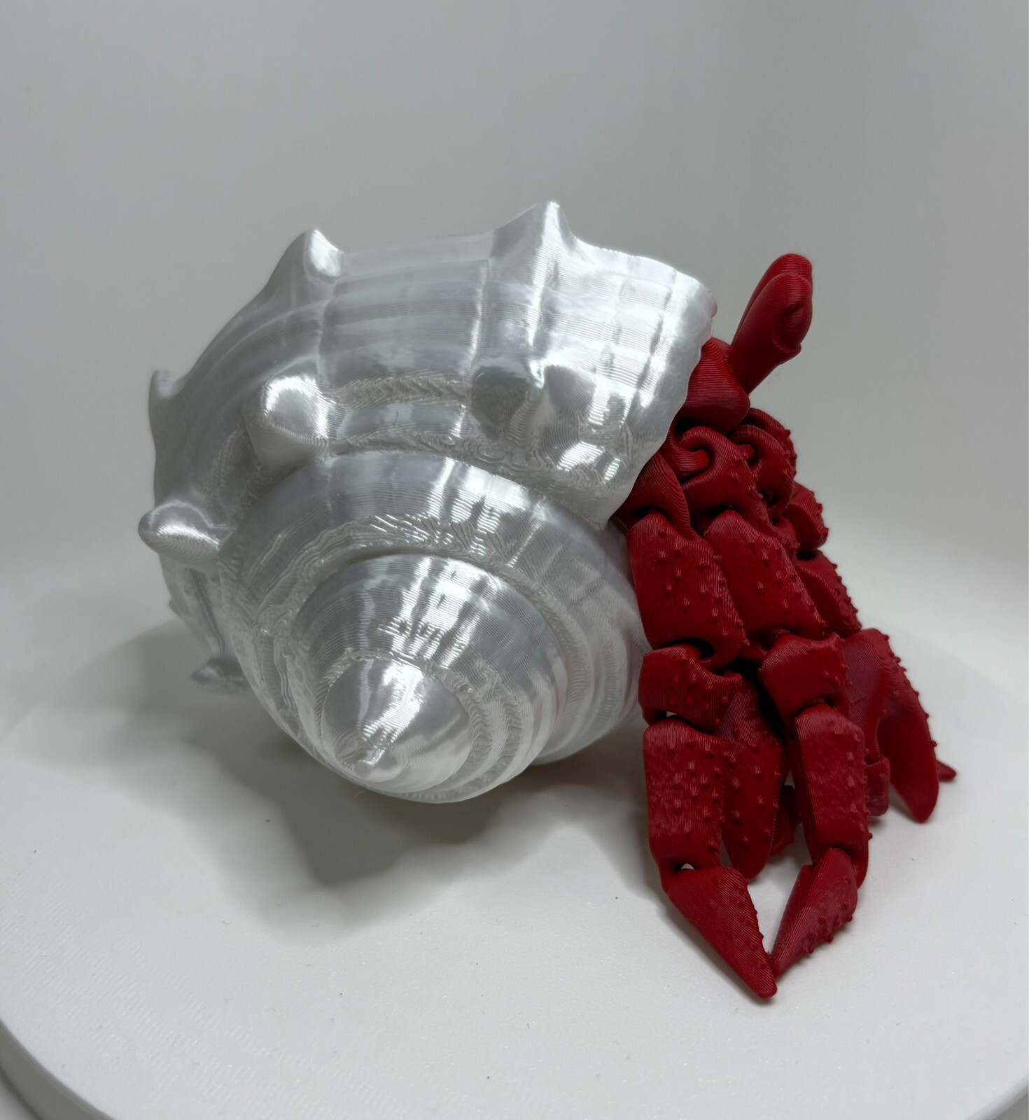 Articulated Hermit Crab and Shell Removable 3D Printed Color Choice