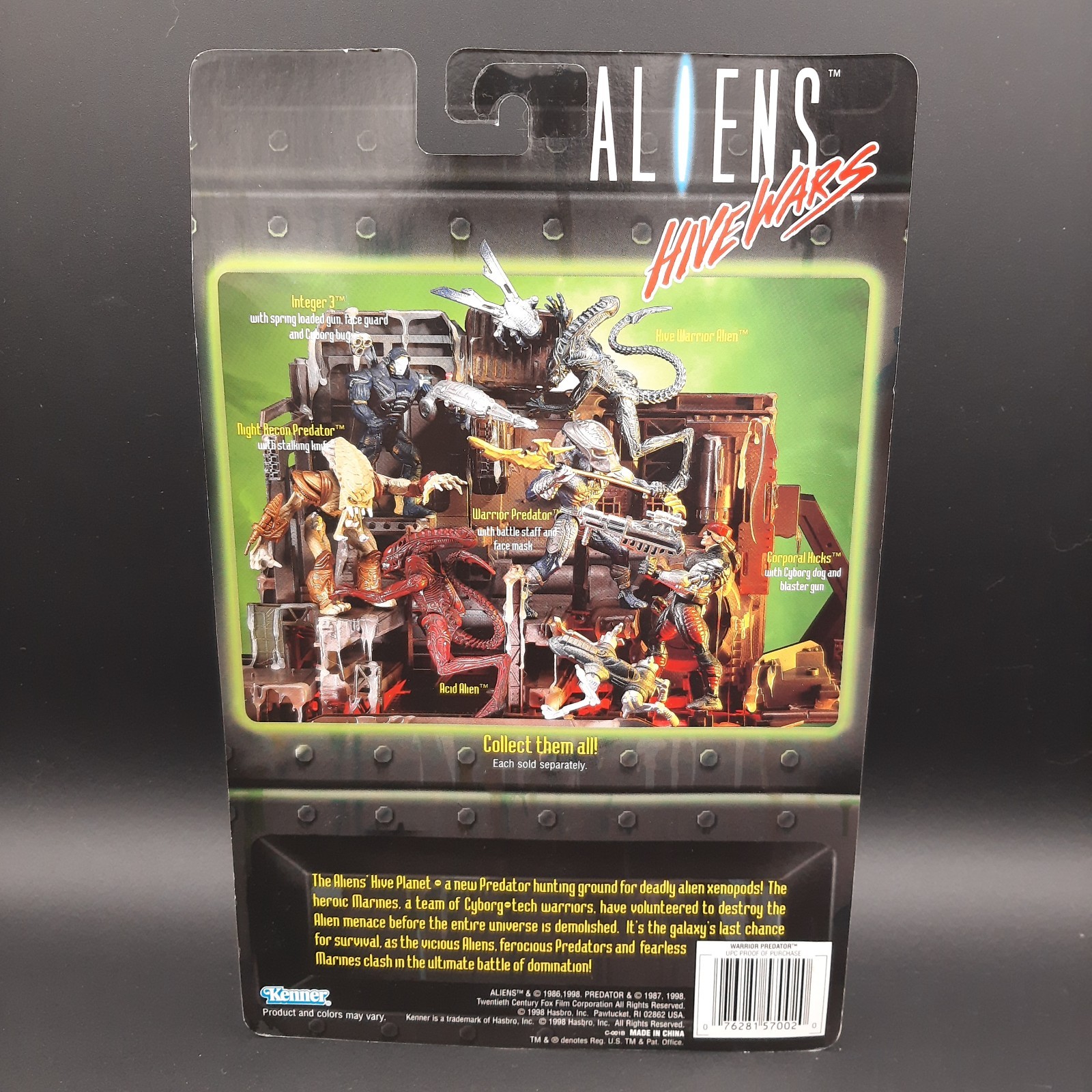 1998 Kenner Aliens Hive Wars Complete Set Predator, Marines, Aliens On Carc RARE