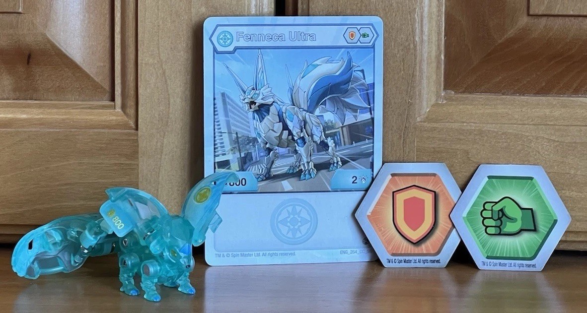 BAKUGAN ULTRA GEOGAN RISING ELEMENTAL FENNECA TRANSPARENT BLUE CHASE B800 RARE