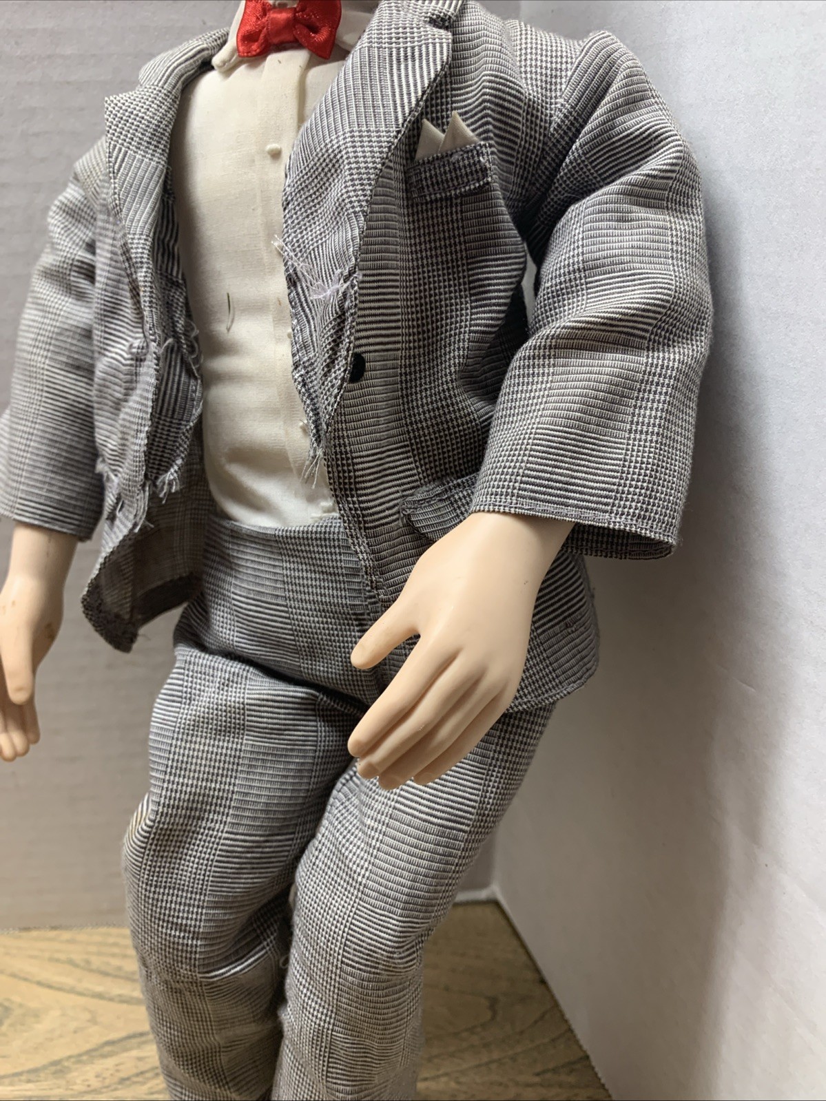 Vintage 1987 Pee-Wee Herman Talking Pull String 18” Doll Peewee Voice Distorted