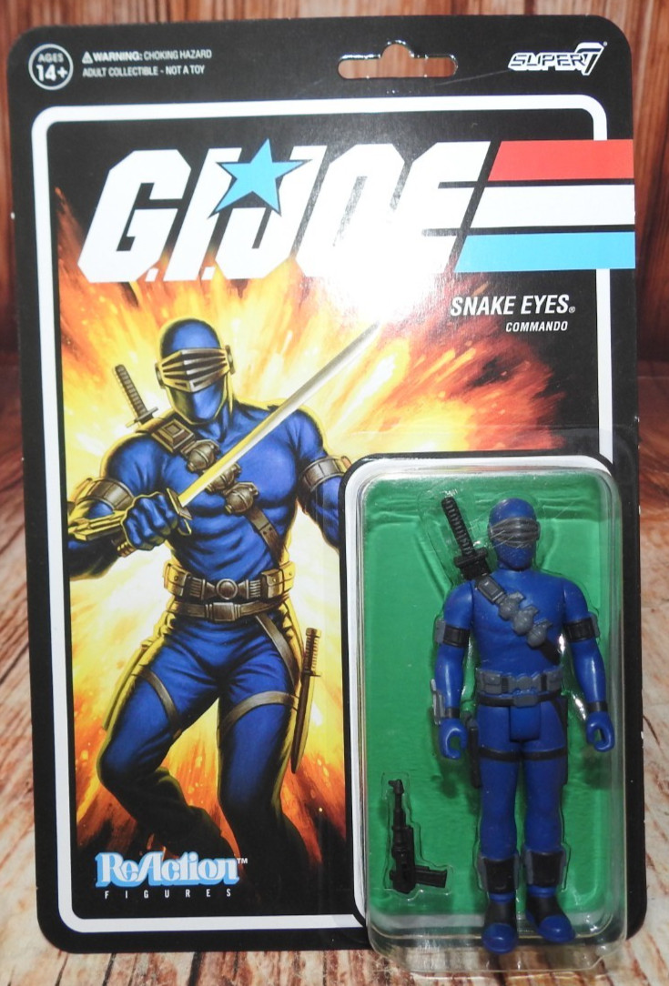 NEW G I Joe Reaction + plus Snake Eyes Commando Super 7