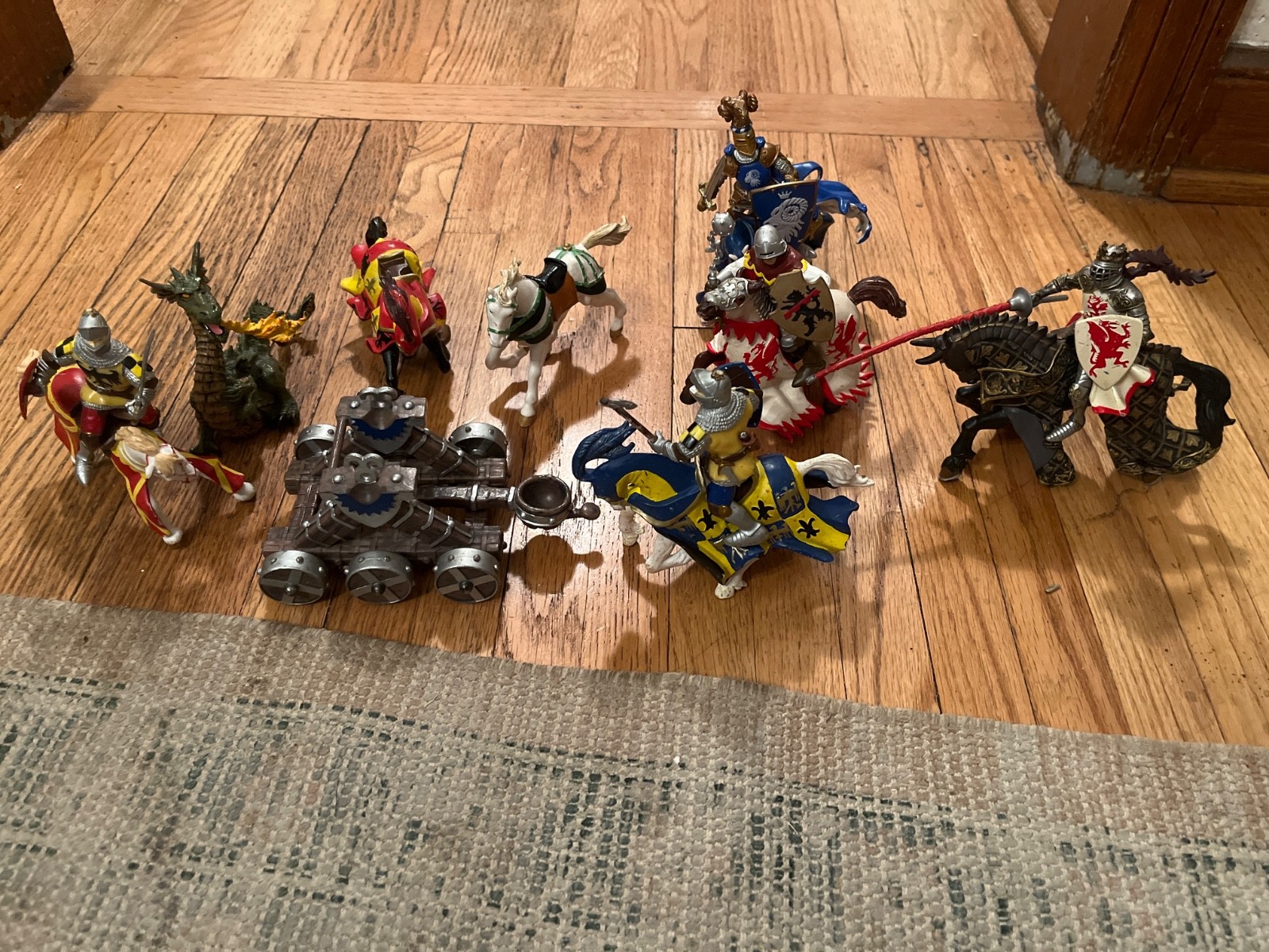 Lot of 16 Papo Medieval Knight pre-owned lot READ